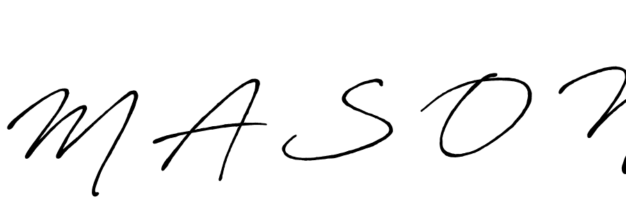 Design your own signature with our free online signature maker. With this signature software, you can create a handwritten (Antro_Vectra_Bolder) signature for name M A S O N. M A S O N signature style 7 images and pictures png