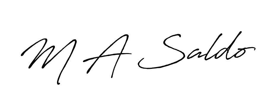 Also we have M A Saldo name is the best signature style. Create professional handwritten signature collection using Antro_Vectra_Bolder autograph style. M A Saldo signature style 7 images and pictures png
