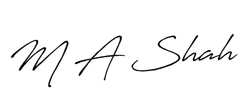 Use a signature maker to create a handwritten signature online. With this signature software, you can design (Antro_Vectra_Bolder) your own signature for name M A Shah. M A Shah signature style 7 images and pictures png