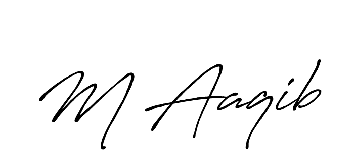 if you are searching for the best signature style for your name M Aaqib. so please give up your signature search. here we have designed multiple signature styles  using Antro_Vectra_Bolder. M Aaqib signature style 7 images and pictures png