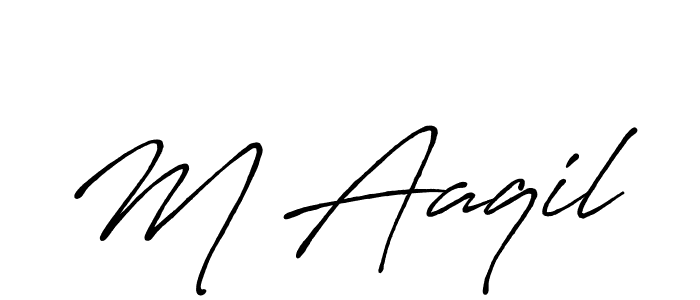 Once you've used our free online signature maker to create your best signature Antro_Vectra_Bolder style, it's time to enjoy all of the benefits that M Aaqil name signing documents. M Aaqil signature style 7 images and pictures png