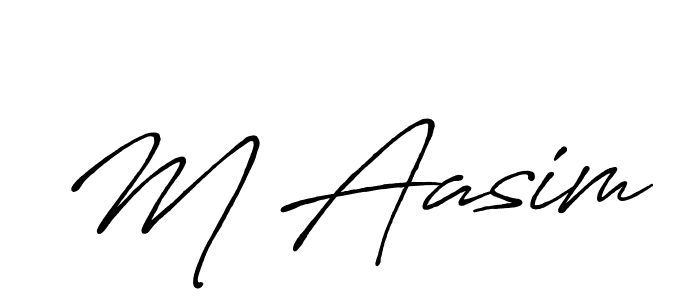 M Aasim stylish signature style. Best Handwritten Sign (Antro_Vectra_Bolder) for my name. Handwritten Signature Collection Ideas for my name M Aasim. M Aasim signature style 7 images and pictures png