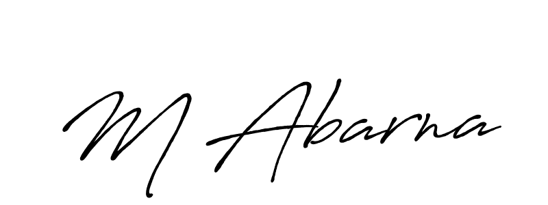 Use a signature maker to create a handwritten signature online. With this signature software, you can design (Antro_Vectra_Bolder) your own signature for name M Abarna. M Abarna signature style 7 images and pictures png