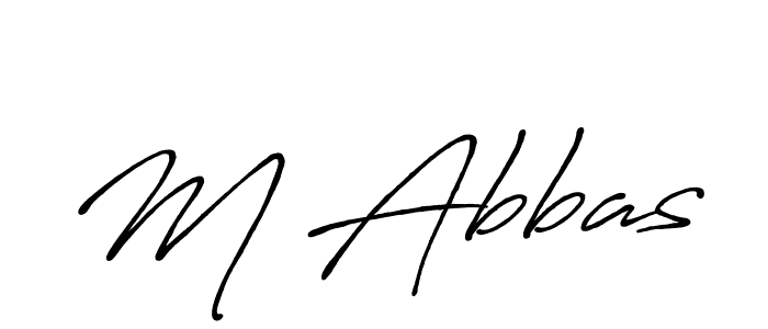 How to make M Abbas name signature. Use Antro_Vectra_Bolder style for creating short signs online. This is the latest handwritten sign. M Abbas signature style 7 images and pictures png