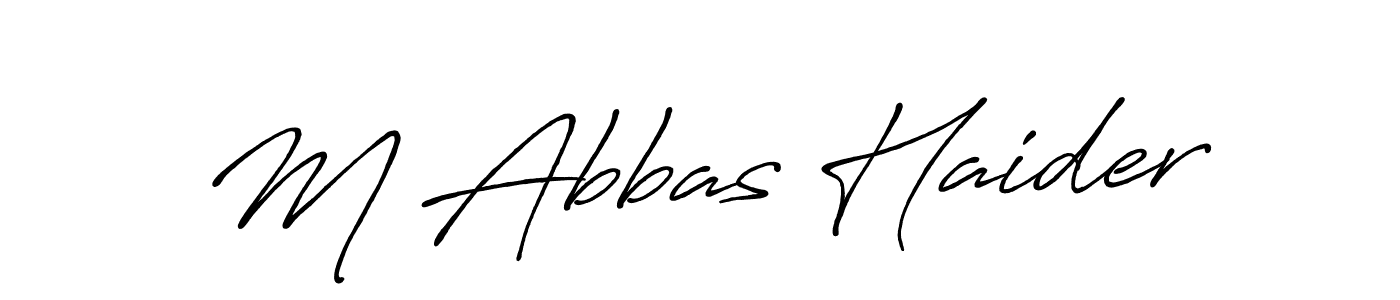 This is the best signature style for the M Abbas Haider name. Also you like these signature font (Antro_Vectra_Bolder). Mix name signature. M Abbas Haider signature style 7 images and pictures png