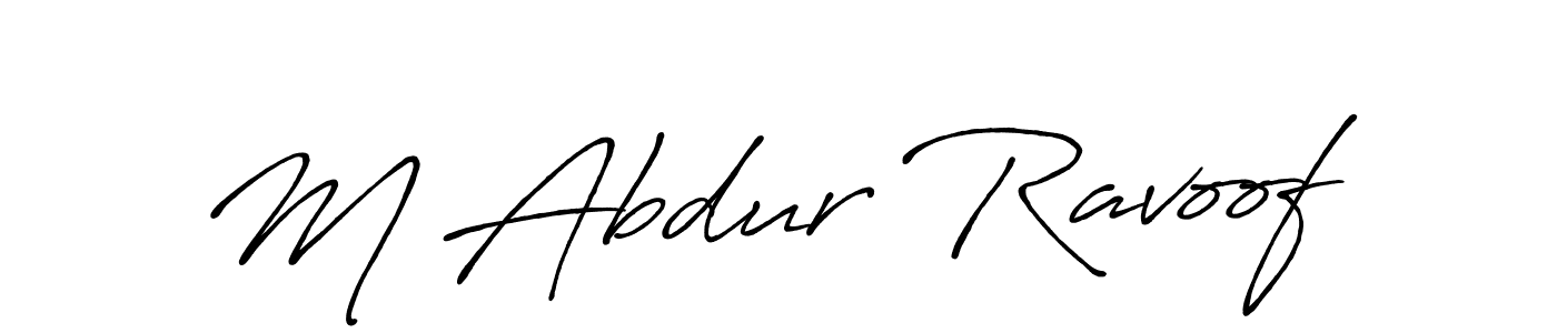 Make a short M Abdur Ravoof signature style. Manage your documents anywhere anytime using Antro_Vectra_Bolder. Create and add eSignatures, submit forms, share and send files easily. M Abdur Ravoof signature style 7 images and pictures png