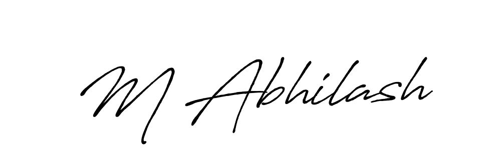 Create a beautiful signature design for name M Abhilash. With this signature (Antro_Vectra_Bolder) fonts, you can make a handwritten signature for free. M Abhilash signature style 7 images and pictures png