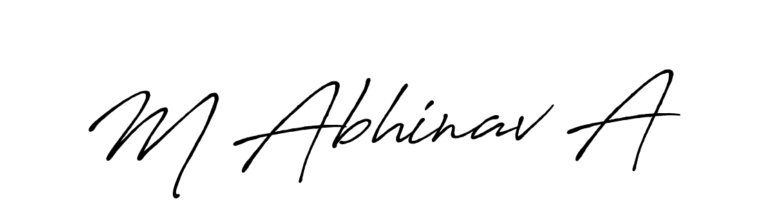 How to make M Abhinav A signature? Antro_Vectra_Bolder is a professional autograph style. Create handwritten signature for M Abhinav A name. M Abhinav A signature style 7 images and pictures png