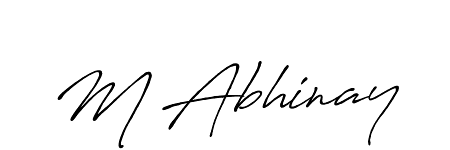 How to make M Abhinay signature? Antro_Vectra_Bolder is a professional autograph style. Create handwritten signature for M Abhinay name. M Abhinay signature style 7 images and pictures png