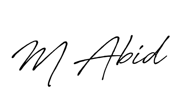 Design your own signature with our free online signature maker. With this signature software, you can create a handwritten (Antro_Vectra_Bolder) signature for name M Abid. M Abid signature style 7 images and pictures png