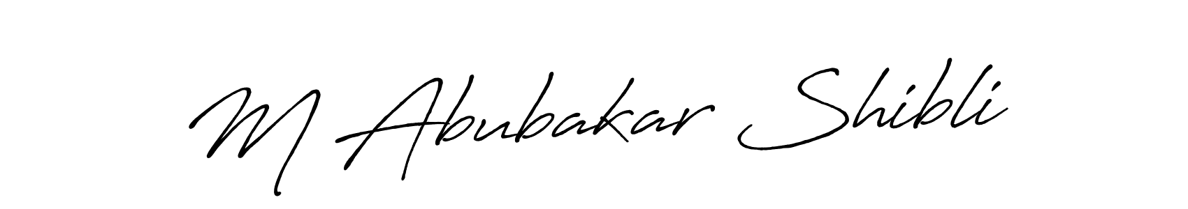 This is the best signature style for the M Abubakar Shibli name. Also you like these signature font (Antro_Vectra_Bolder). Mix name signature. M Abubakar Shibli signature style 7 images and pictures png