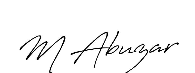 Design your own signature with our free online signature maker. With this signature software, you can create a handwritten (Antro_Vectra_Bolder) signature for name M Abuzar. M Abuzar signature style 7 images and pictures png