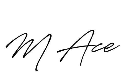 Also You can easily find your signature by using the search form. We will create M Ace name handwritten signature images for you free of cost using Antro_Vectra_Bolder sign style. M Ace signature style 7 images and pictures png