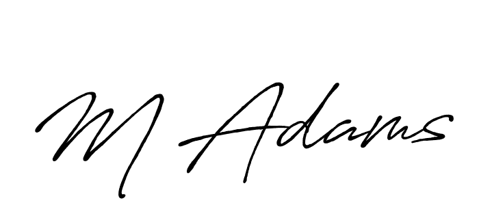 Create a beautiful signature design for name M Adams. With this signature (Antro_Vectra_Bolder) fonts, you can make a handwritten signature for free. M Adams signature style 7 images and pictures png