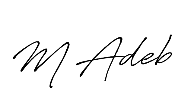 It looks lik you need a new signature style for name M Adeb. Design unique handwritten (Antro_Vectra_Bolder) signature with our free signature maker in just a few clicks. M Adeb signature style 7 images and pictures png