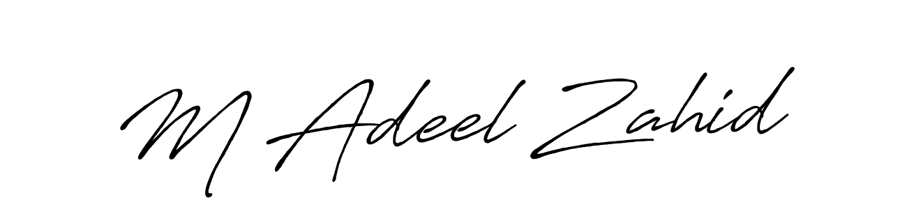 Create a beautiful signature design for name M Adeel Zahid. With this signature (Antro_Vectra_Bolder) fonts, you can make a handwritten signature for free. M Adeel Zahid signature style 7 images and pictures png