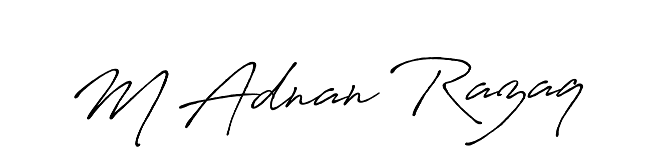 Make a beautiful signature design for name M Adnan Razaq. With this signature (Antro_Vectra_Bolder) style, you can create a handwritten signature for free. M Adnan Razaq signature style 7 images and pictures png