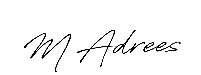 Also You can easily find your signature by using the search form. We will create M Adrees name handwritten signature images for you free of cost using Antro_Vectra_Bolder sign style. M Adrees signature style 7 images and pictures png