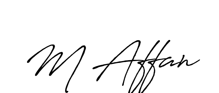 Use a signature maker to create a handwritten signature online. With this signature software, you can design (Antro_Vectra_Bolder) your own signature for name M Affan. M Affan signature style 7 images and pictures png