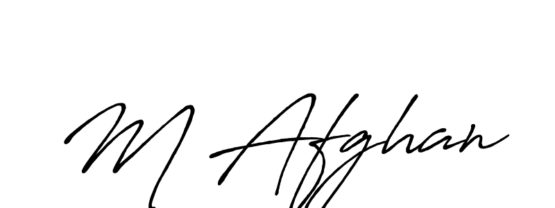 Make a beautiful signature design for name M Afghan. With this signature (Antro_Vectra_Bolder) style, you can create a handwritten signature for free. M Afghan signature style 7 images and pictures png