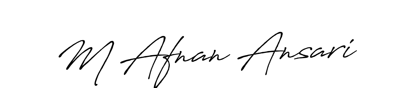 How to make M Afnan Ansari signature? Antro_Vectra_Bolder is a professional autograph style. Create handwritten signature for M Afnan Ansari name. M Afnan Ansari signature style 7 images and pictures png