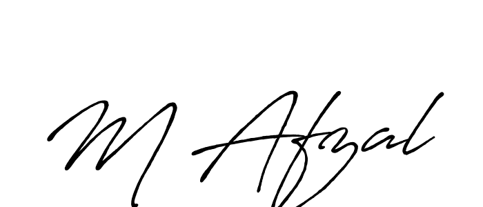 Make a beautiful signature design for name M Afzal. With this signature (Antro_Vectra_Bolder) style, you can create a handwritten signature for free. M Afzal signature style 7 images and pictures png