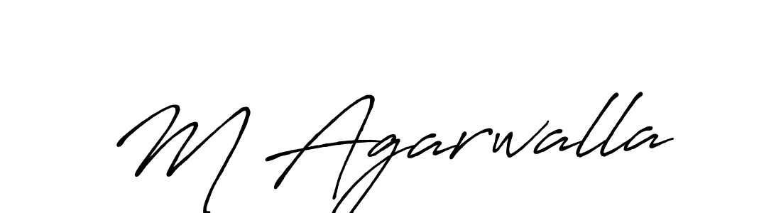 Design your own signature with our free online signature maker. With this signature software, you can create a handwritten (Antro_Vectra_Bolder) signature for name M Agarwalla. M Agarwalla signature style 7 images and pictures png