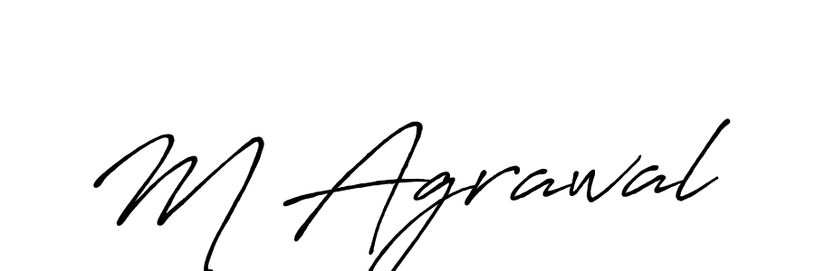 Also we have M Agrawal name is the best signature style. Create professional handwritten signature collection using Antro_Vectra_Bolder autograph style. M Agrawal signature style 7 images and pictures png