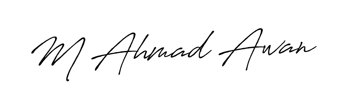 if you are searching for the best signature style for your name M Ahmad Awan. so please give up your signature search. here we have designed multiple signature styles  using Antro_Vectra_Bolder. M Ahmad Awan signature style 7 images and pictures png