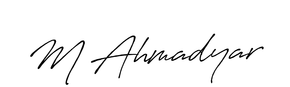 This is the best signature style for the M Ahmadyar name. Also you like these signature font (Antro_Vectra_Bolder). Mix name signature. M Ahmadyar signature style 7 images and pictures png