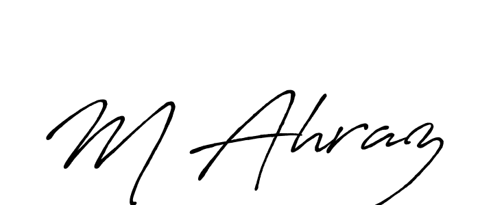 Also You can easily find your signature by using the search form. We will create M Ahraz name handwritten signature images for you free of cost using Antro_Vectra_Bolder sign style. M Ahraz signature style 7 images and pictures png