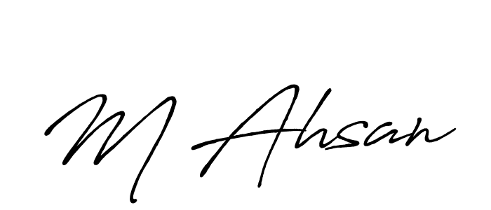 It looks lik you need a new signature style for name M Ahsan. Design unique handwritten (Antro_Vectra_Bolder) signature with our free signature maker in just a few clicks. M Ahsan signature style 7 images and pictures png