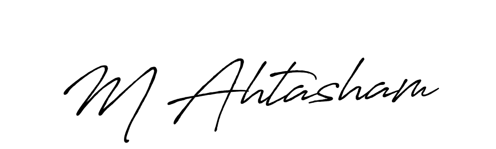 You should practise on your own different ways (Antro_Vectra_Bolder) to write your name (M Ahtasham) in signature. don't let someone else do it for you. M Ahtasham signature style 7 images and pictures png