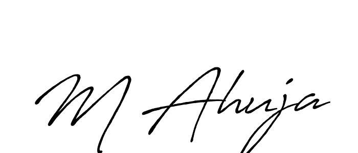 Also You can easily find your signature by using the search form. We will create M Ahuja name handwritten signature images for you free of cost using Antro_Vectra_Bolder sign style. M Ahuja signature style 7 images and pictures png