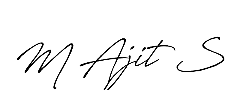 if you are searching for the best signature style for your name M Ajit S. so please give up your signature search. here we have designed multiple signature styles  using Antro_Vectra_Bolder. M Ajit S signature style 7 images and pictures png