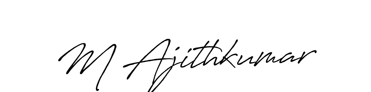 Also we have M Ajithkumar name is the best signature style. Create professional handwritten signature collection using Antro_Vectra_Bolder autograph style. M Ajithkumar signature style 7 images and pictures png