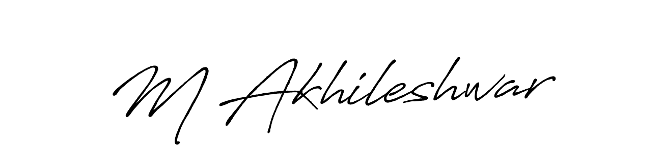 Make a beautiful signature design for name M Akhileshwar. Use this online signature maker to create a handwritten signature for free. M Akhileshwar signature style 7 images and pictures png