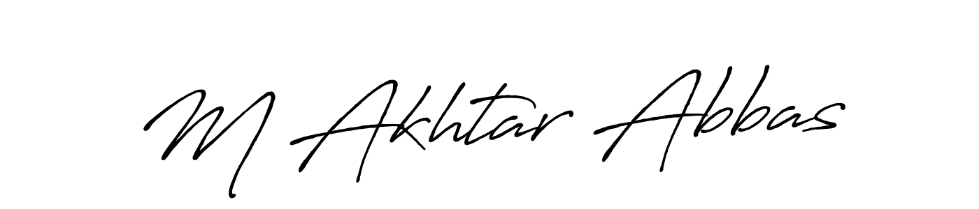 M Akhtar Abbas stylish signature style. Best Handwritten Sign (Antro_Vectra_Bolder) for my name. Handwritten Signature Collection Ideas for my name M Akhtar Abbas. M Akhtar Abbas signature style 7 images and pictures png