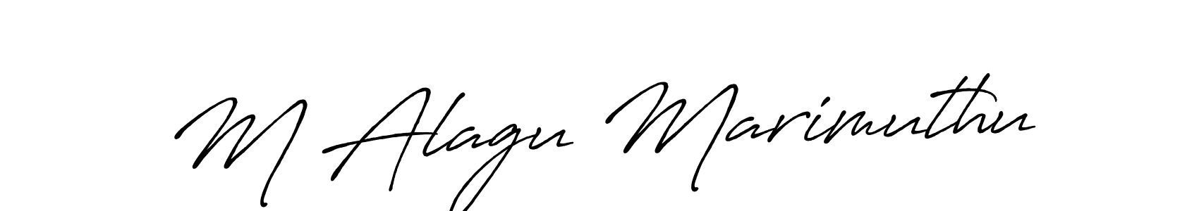 How to make M Alagu Marimuthu signature? Antro_Vectra_Bolder is a professional autograph style. Create handwritten signature for M Alagu Marimuthu name. M Alagu Marimuthu signature style 7 images and pictures png