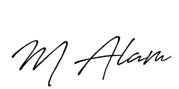 M Alam stylish signature style. Best Handwritten Sign (Antro_Vectra_Bolder) for my name. Handwritten Signature Collection Ideas for my name M Alam. M Alam signature style 7 images and pictures png