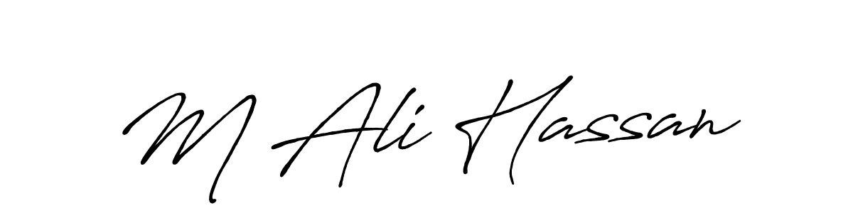 Also You can easily find your signature by using the search form. We will create M Ali Hassan name handwritten signature images for you free of cost using Antro_Vectra_Bolder sign style. M Ali Hassan signature style 7 images and pictures png