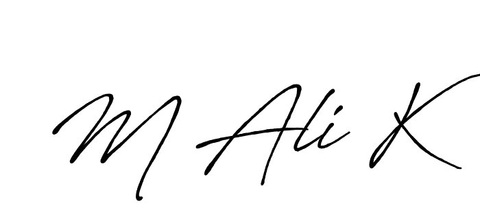 M Ali K stylish signature style. Best Handwritten Sign (Antro_Vectra_Bolder) for my name. Handwritten Signature Collection Ideas for my name M Ali K. M Ali K signature style 7 images and pictures png