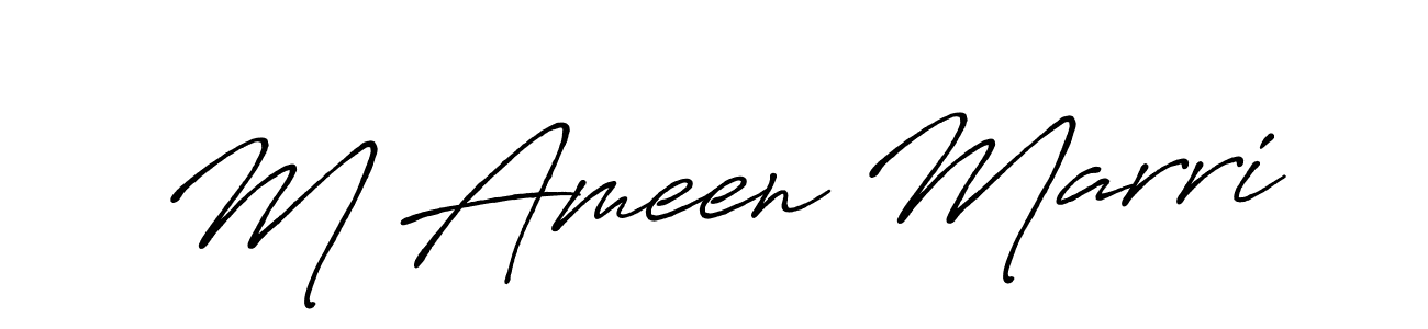 Also we have M Ameen Marri name is the best signature style. Create professional handwritten signature collection using Antro_Vectra_Bolder autograph style. M Ameen Marri signature style 7 images and pictures png