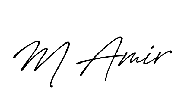 You should practise on your own different ways (Antro_Vectra_Bolder) to write your name (M Amir) in signature. don't let someone else do it for you. M Amir signature style 7 images and pictures png