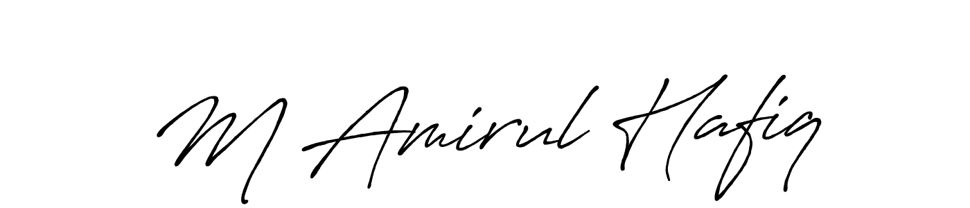 It looks lik you need a new signature style for name M Amirul Hafiq. Design unique handwritten (Antro_Vectra_Bolder) signature with our free signature maker in just a few clicks. M Amirul Hafiq signature style 7 images and pictures png