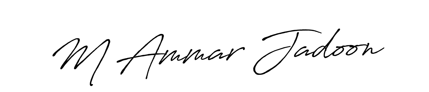 if you are searching for the best signature style for your name M Ammar Jadoon. so please give up your signature search. here we have designed multiple signature styles  using Antro_Vectra_Bolder. M Ammar Jadoon signature style 7 images and pictures png