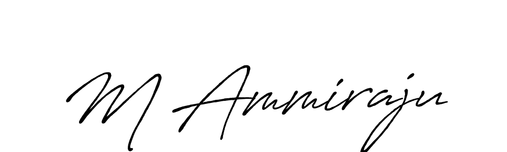 Make a beautiful signature design for name M Ammiraju. With this signature (Antro_Vectra_Bolder) style, you can create a handwritten signature for free. M Ammiraju signature style 7 images and pictures png