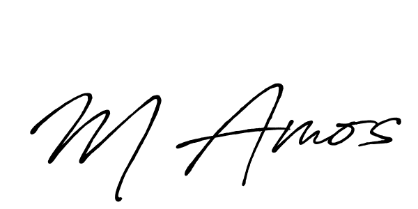Design your own signature with our free online signature maker. With this signature software, you can create a handwritten (Antro_Vectra_Bolder) signature for name M Amos. M Amos signature style 7 images and pictures png