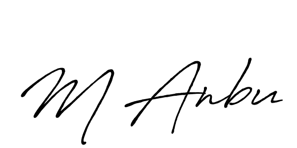 Also we have M Anbu name is the best signature style. Create professional handwritten signature collection using Antro_Vectra_Bolder autograph style. M Anbu signature style 7 images and pictures png
