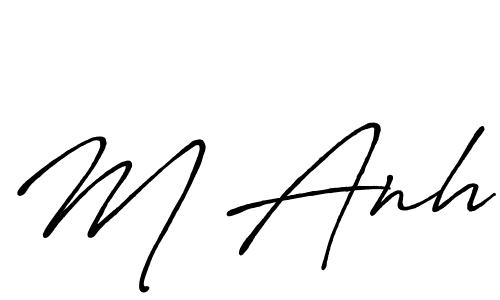 How to make M Anh name signature. Use Antro_Vectra_Bolder style for creating short signs online. This is the latest handwritten sign. M Anh signature style 7 images and pictures png